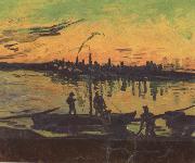 Vincent Van Gogh Coal Barges (nn04) USA oil painting reproduction